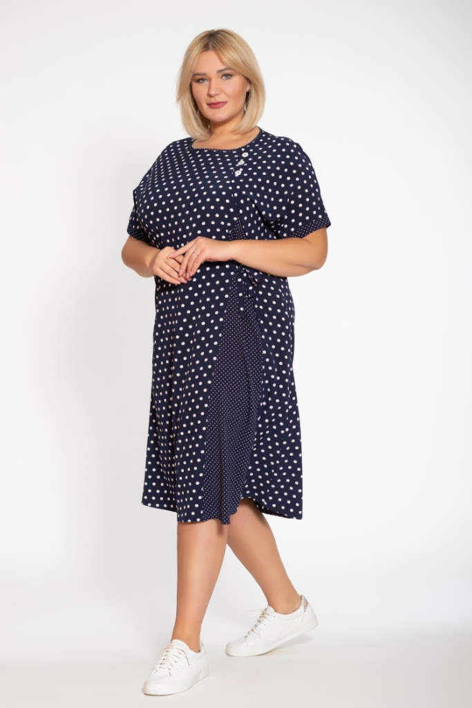 Платье 168-36-04М синее горох