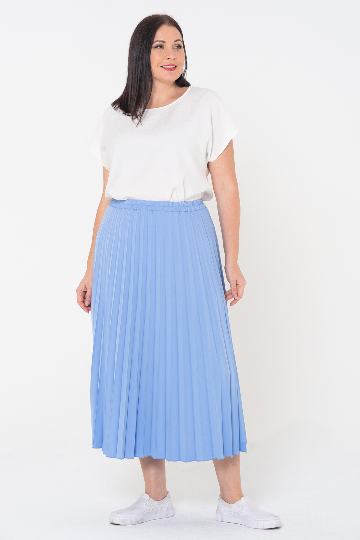 Юбка 1633-40-1-16М Гофре, голубой